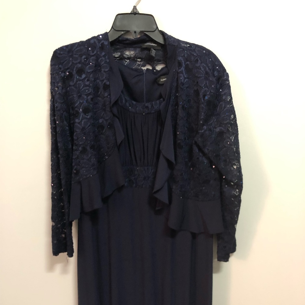 Blue dress with matching jacket